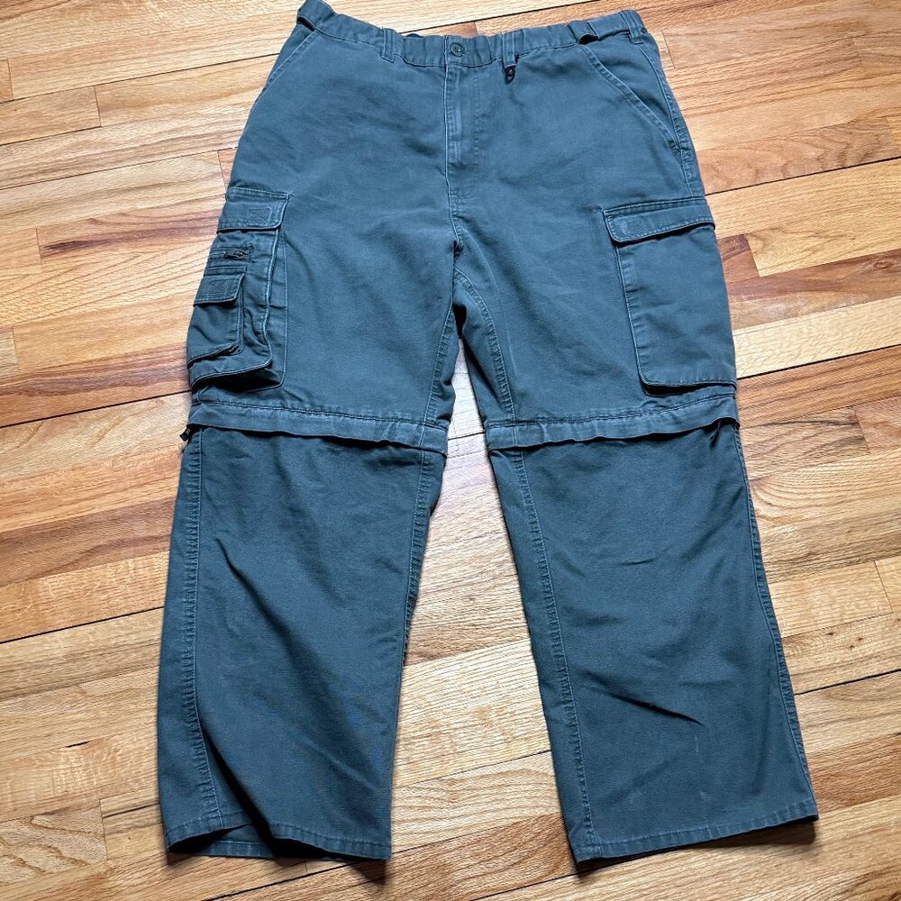 Boy Scouts of America Official Uniform Convertible Canvas Cargo Pants 34 Zip-Off